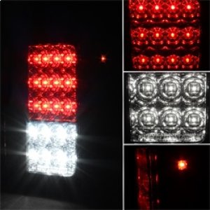 Jeep Wrangler LED Tail Lights - SPYDER - Red Clear - `07-`15 Jeep Wrangler LED Tail Lights - SPYDER - Red Clear - `07-`15