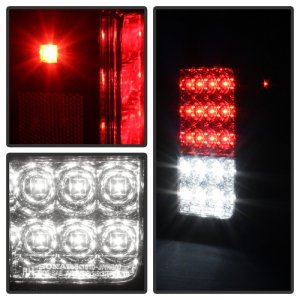 Jeep Wrangler LED Tail Lights - SPYDER - Red Clear - `07-`15 Jeep Wrangler LED Tail Lights - SPYDER - Red Clear - `07-`15