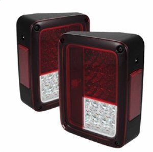 Jeep Wrangler LED Tail Lights - SPYDER - Red Clear - `07-`15 Jeep Wrangler LED Tail Lights - SPYDER - Red Clear - `07-`15