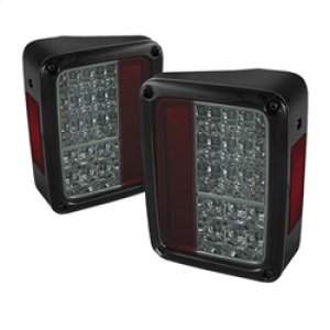Jeep Wrangler LED Tail Lights - SPYDER - Smoke - `07-`15