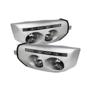 Toyota FJ Cruiser Fog Lights - SPYDER - With LED Daytime Running Lights w/Switch - Clear - `07-`14