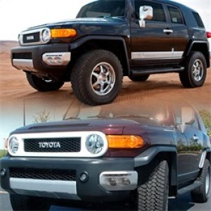Toyota FJ Cruiser Fog Lights - SPYDER - With LED Daytime Running Lights w/Switch - Clear - `07-`14