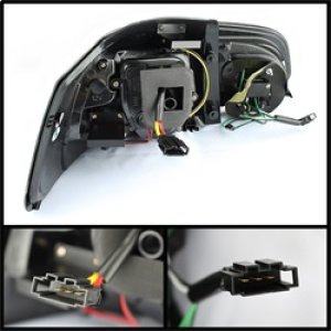 Volkswagen Golf LED Tail Lights - SPYDER - G2 Type with Light Bar - Black - `10-`13