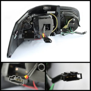 Volkswagen GTI LED Tail Lights - SPYDER - G2 Type with Light Bar - Black - `10-`13