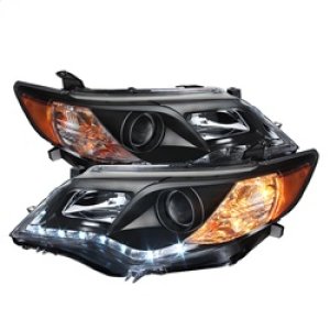 Toyota Camry Headlights - SPYDER - Projector, DRL - Black - `12-`14