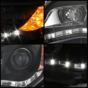 Toyota Camry Headlights - SPYDER - Projector, DRL - Black - `12-`14
