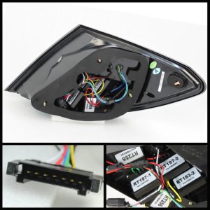 Mercedes-Benz C-Class LED Tail Lights - SPYDER - Incandescent Model Only - Black - `08-`11 Mercedes-Benz C-Class LED Tail Lights - SPYDER - Incandescent Model Only - Black - `08-`11