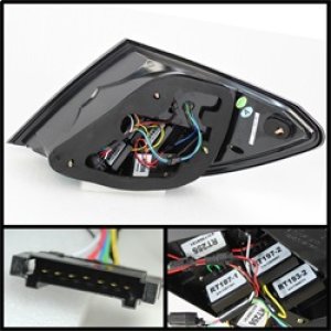 Mercedes-Benz C-Class LED Tail Lights - SPYDER - Incandescent Model Only - Black - `08-`11 Mercedes-Benz C-Class LED Tail Lights - SPYDER - Incandescent Model Only - Black - `08-`11