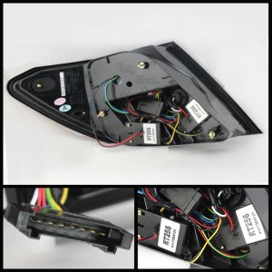 Mercedes-Benz C-Class LED Tail Lights - SPYDER - Black - `11-`14 Mercedes-Benz C-Class LED Tail Lights - SPYDER - Black - `11-`14