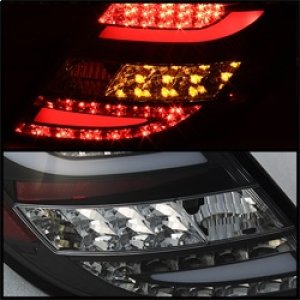 Mercedes-Benz C-Class LED Tail Lights - SPYDER - Black - `11-`14 Mercedes-Benz C-Class LED Tail Lights - SPYDER - Black - `11-`14
