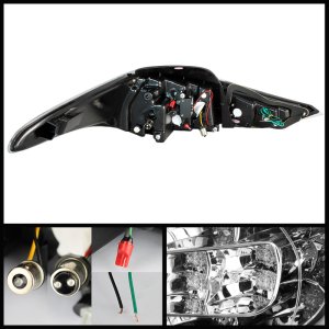 Hyundai Elantra LED Tail Lights - SPYDER - Light Bar - Black - `11-`13