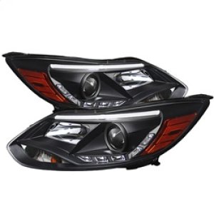 Ford Focus Headlights - SPYDER - Projector, DRL - Black - `12-`14