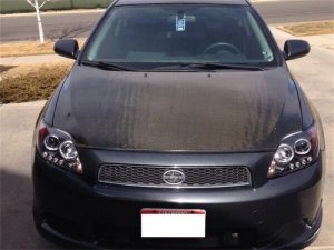 Scion TC Headlights - SPYDER - LED Halo Projector - Black - `08-`10