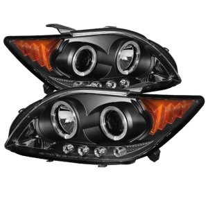 Scion TC Headlights - SPYDER - LED Halo Projector - Black - `08-`10