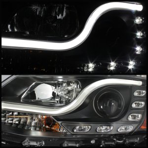 Volkswagen Jetta Headlights - SPYDER - DRL LED Projector Halogen - Black - `11-`14