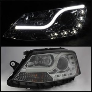Volkswagen Jetta Headlights - SPYDER - Projector, DRL, Light Tube - Smoke - `11-`14