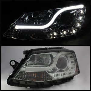Volkswagen Jetta Headlights - SPYDER - Projector, DRL, Light Tube - Smoke - `11-`14