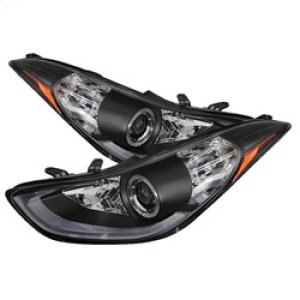 Hyundai Elantra Headlights - SPYDER - Projector, LED Halo, DRL - Black - `11-`13