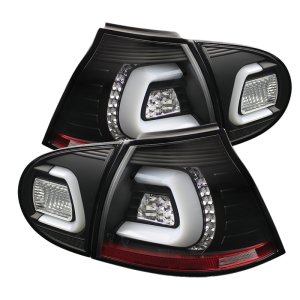 Volkswagen Golf V LED Tail Lights - SPYDER - LED Turn Signal - Black - `06-`09
