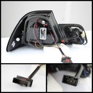 BMW E46 LED Tail Lights - SPYDER - Light Bar - Red Clear - `00-`03 BMW E46 LED Tail Lights - SPYDER - Light Bar - Red Clear - `00-`03