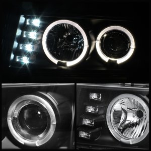 Chevrolet Colorado Headlights - SPYDER - LED Halo Projector - Black - `04-`12