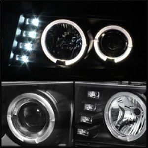 Chevrolet Colorado Headlights - SPYDER - LED Halo Projector - Black - `04-`12
