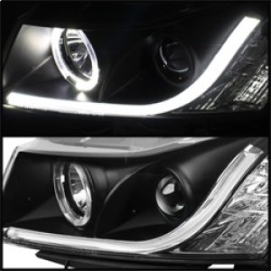 Chevrolet Cruze Headlights - SPYDER - Projector Light Tube DRL - Black - `11-`14