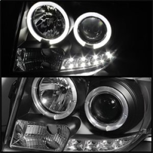Ford Escape Headlights - SPYDER - DRL Projector - Black - `08-`12