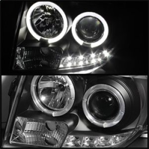 Ford Escape Headlights - SPYDER - DRL Projector - Black - `08-`12
