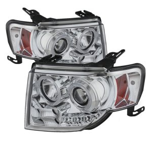 Ford Escape Headlights - SPYDER - DRL Projector Halogen - Chrome - `08-`12