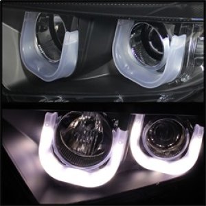 Toyota Highlander Headlights - SPYDER - Projector, 3D DRL - Black - `11-`13 Toyota Highlander Headlights - SPYDER - Projector, 3D DRL - Black - `11-`13
