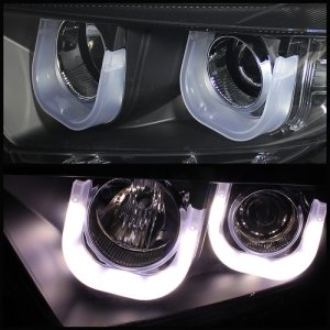 Toyota Highlander Headlights - SPYDER - Projector, 3D DRL - Black - `11-`13 Toyota Highlander Headlights - SPYDER - Projector, 3D DRL - Black - `11-`13