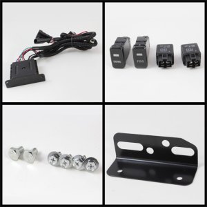 Toyota FJ Cruiser Fog Lights - SPYDER - With LED Daytime Running Lights - Black - `07-`14