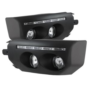 Toyota FJ Cruiser Fog Lights - SPYDER - With LED Daytime Running Lights - Black - `07-`14 Toyota FJ Cruiser Fog Lights - SPYDER - With LED Daytime Running Lights - Black - `07-`14
