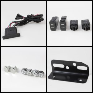 Toyota FJ Cruiser Fog Lights - SPYDER - With LED Daytime Running Lights - Black - `07-`14