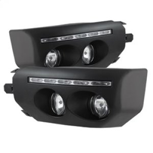 Toyota FJ Cruiser Fog Lights - SPYDER - With LED Daytime Running Lights - Black - `07-`14
