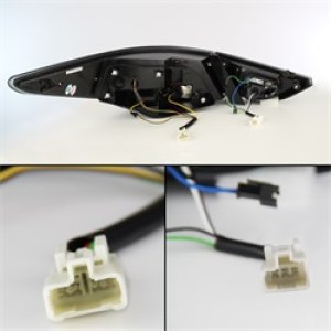 Hyundai Sonata Tail Lights - SPYDER - Light Bar LED - Black - `11-`13
