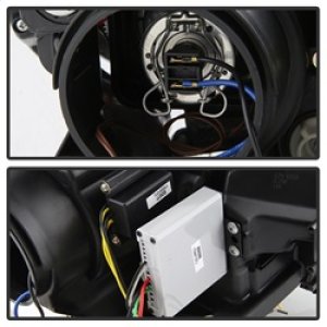 Scion FRS Headlights - SPYDER - Projector DRL LED - Black - `12-`14