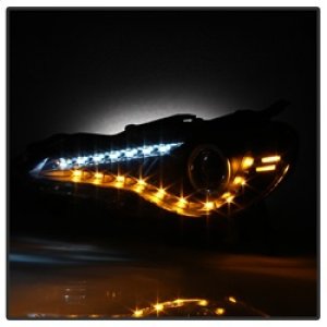 Scion FRS Headlights - SPYDER - Projector DRL LED - Black - `12-`14