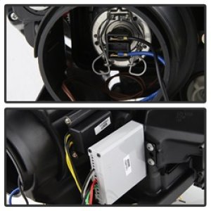Scion FRS Headlights - SPYDER - Projector DRL LED - Black - `12-`14