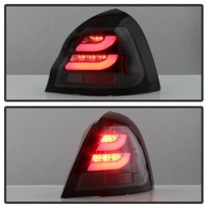 Pontiac Grand Prix LED Tail Lights - SPYDER - Light Bar - Black - `04-`08