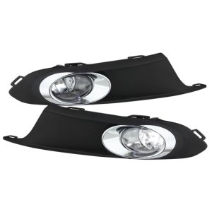 Volkswagen Jetta Fog Lights - SPYDER - OEM Style w/Switch - Clear - `11-`14