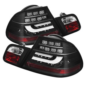 BMW 3-Series E46 Tail Lights - Rear - SPYDER - Light Bar Style LED - Black - `04-`06 BMW 3-Series E46 Tail Lights - Rear - SPYDER - Light Bar Style LED - Black - `04-`06