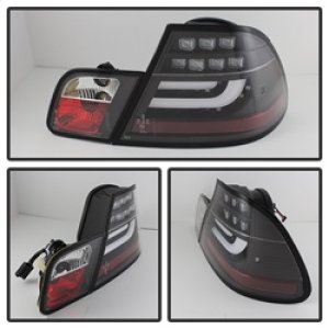 BMW 3-Series E46 Tail Lights - Rear - SPYDER - Light Bar Style LED - Black - `04-`06 BMW 3-Series E46 Tail Lights - Rear - SPYDER - Light Bar Style LED - Black - `04-`06