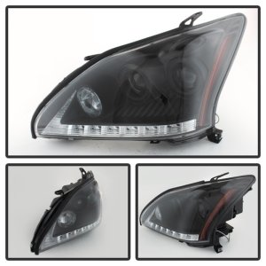 Lexus RX330 Headlights - SPYDER - DRL LED Projector - Black - `04-`06