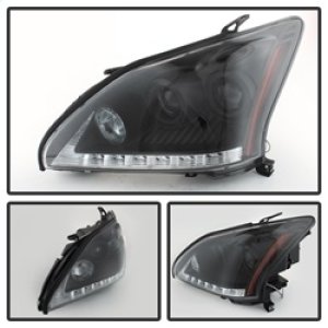 Lexus RX330 Headlights - SPYDER - DRL LED Projector - Black - `04-`06
