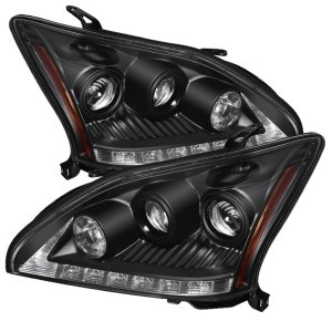 Lexus RX330 Headlights - SPYDER - DRL LED Projector - Black - `04-`06