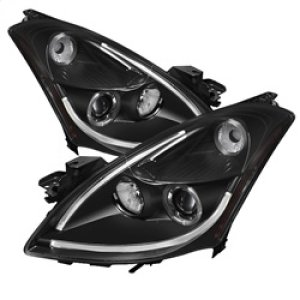 Nissan Altima Headlights - SPYDER - Projector, Light Tube DRL, LED Halo - Black - `10-`12