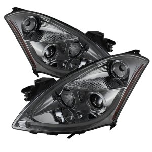 Nissan Altima Headlights - SPYDER - Projector, Light Tube DRL, LED Halo - Smoke - `10-`12