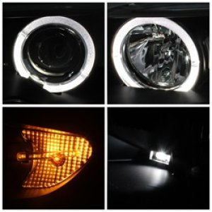 BMW 3 Series Headlights - SPYDER - Projector LED Halo - Black - `04-`06 BMW 3 Series Headlights - SPYDER - Projector LED Halo - Black - `04-`06